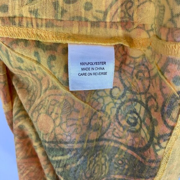 One World Live & Let Live Women's Blouse Top Size S Short Sleeve Square Neck - Picture 6 of 7